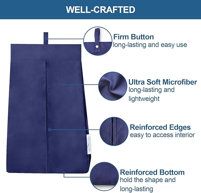 SPRINGSPIRIT Diaper Stacker Caddy Organizer Easy Access & Dustproof Portable Hand Free Diaper Holder for Adults or Nursery, Machine Washable Navy