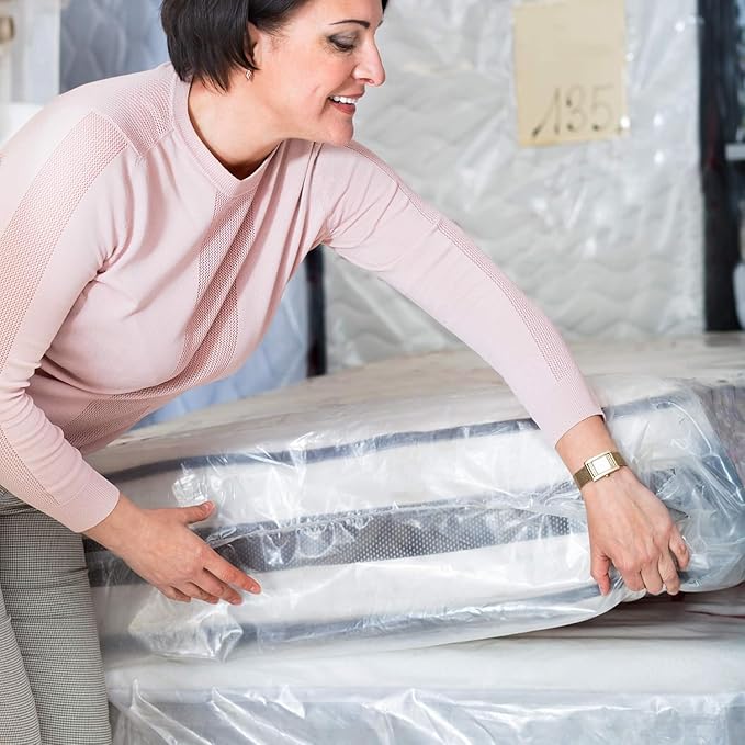 Two Hulsky Crib Mattress Storage Bags - Premium USA Made Quality - 4 Mil Heavy Duty Bags for Moving and Storage - Waterproof, Dustproof, Tear Resistant - BPA and Phthalate free