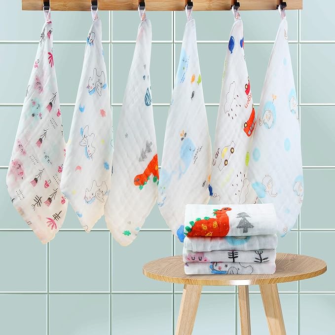 Baby Muslin Washcloths Baby Towels and Washcloths for Newborn Essentials Must Haves Wash Clothes Soft for Baby Muslin Burp Cloths for Face Baby Wash Cloths 10 Pack 10x10 Inches