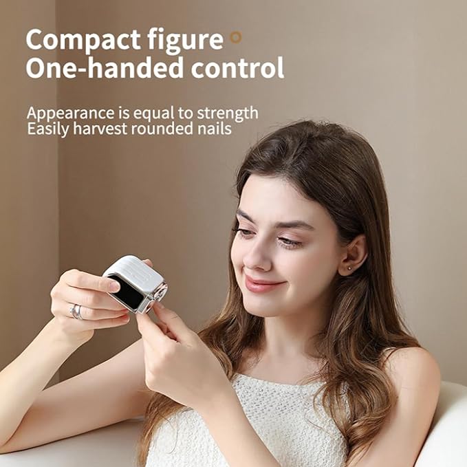 2026 Upgraded Electric Nail Clipper, Automatic Nail Trimmer with Digital Display, 3 Speeds, LED Light & German Alloy Blade, USB Rechargeable with Clip Storage, Safe for Adults, Seniors & Baby