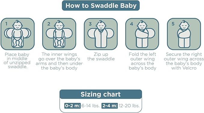 LullaBaby "Double Dream Swaddle: Exclusive Dual Wing Design, Pediatrician-Endorsed, Ultra-Soft Cotton, 0-2 Months, 6-14 lbs - Sandstone