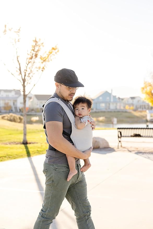 Happy! Original Baby Carrier – Lightweight Ergonomic Soft Structured Carrier for Newborns to Toddlers (7–45 lbs), Adjustable Fit, Breathable Linen, Front & Back Carry