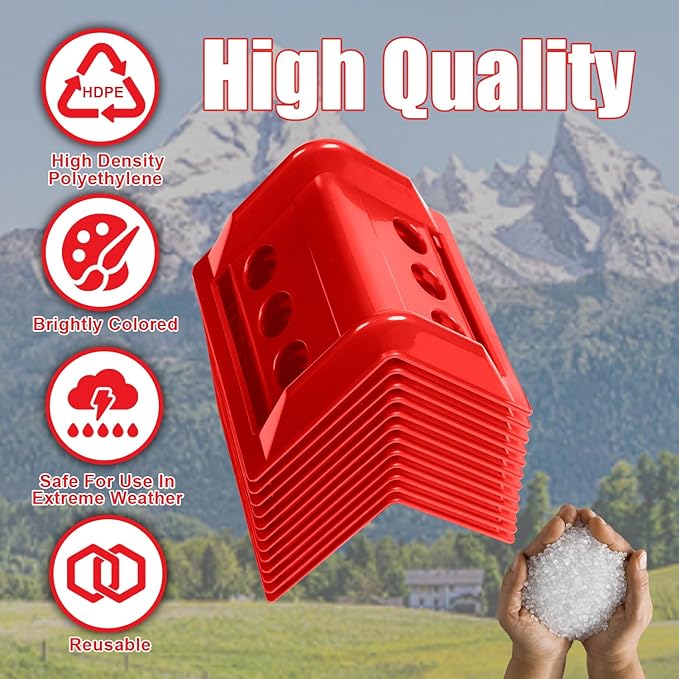 24 Pack Flatbed Edge Protectors Compatible with 4 Inch Ratchet & Winch Straps for for Flatbed Cargo Load Truck Shipping (RED)