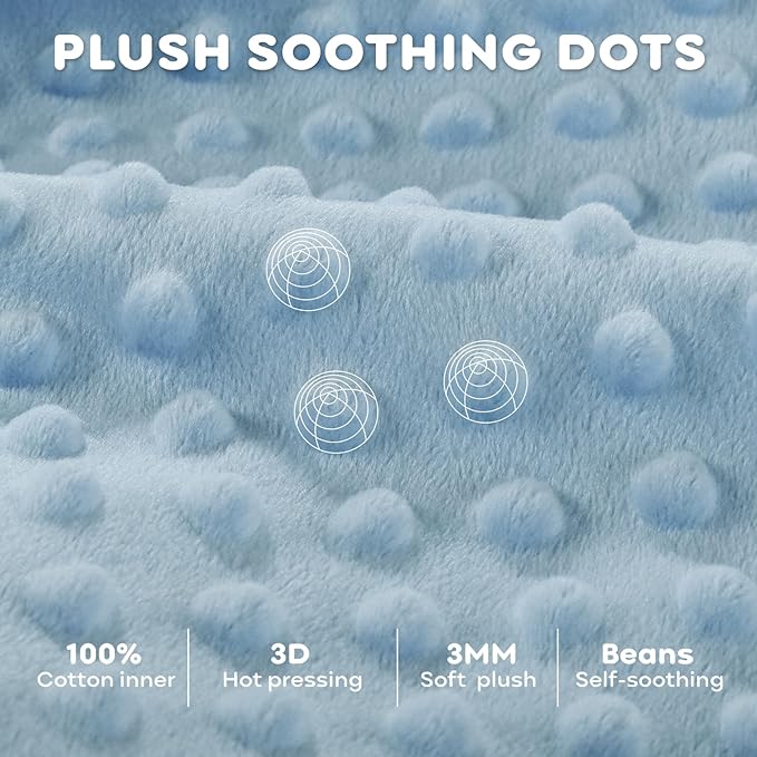 Yoofoss Fleece Baby Sleep Sack 12-18 Months with Plush Dots, TOG 1.5 Baby W