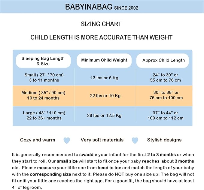 BABYINABAG Very Warm 2.5 Tog Quilted Winter Model Baby Sleep Bag or Sack, Plush Minky Dot for Infants and Toddlers