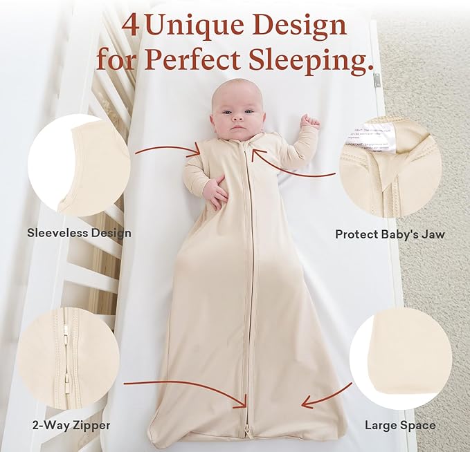 littogoose Baby Sleep Sack Wearable Blanket Baby Sleeping Bag, 0.5 TOG Toddler Sleeping Sack 0-3-6-12-24 Months,3 Pack