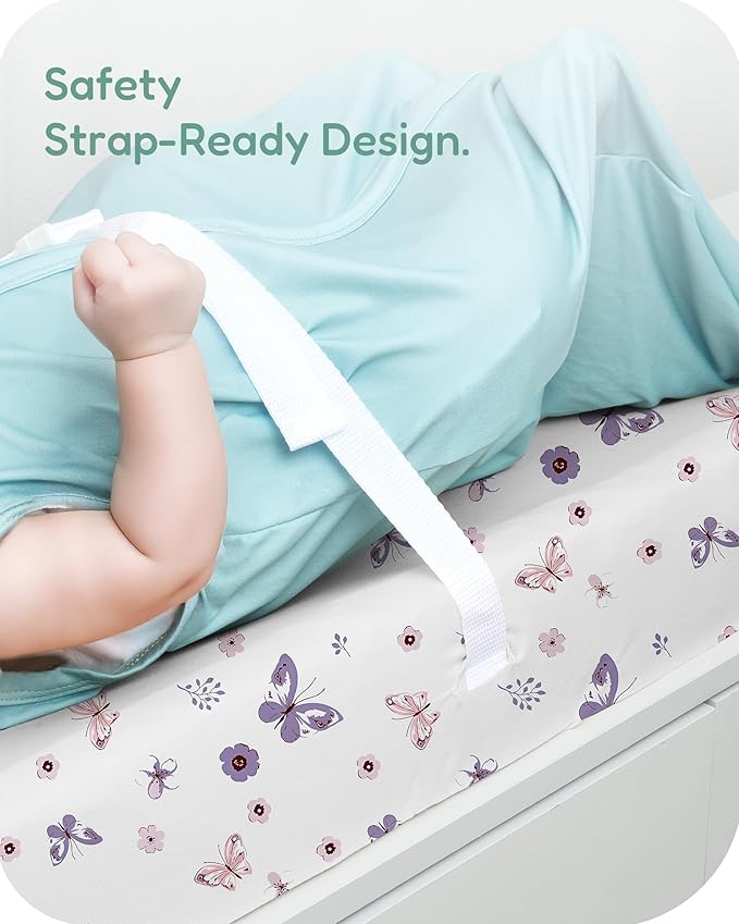 TotChill Extra Stretchy Changing Pad Cover, Ultra Soft Premium Jersey Knit Changing Pad Sheets, Unisex for Boys Girls, Fits All Standard Changing Tables/Dresser Tops - 2 Pack