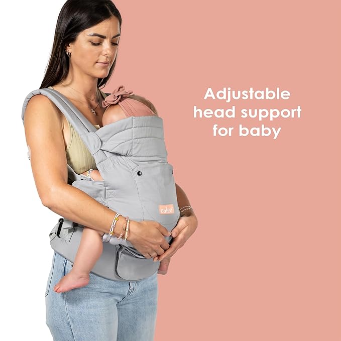 Baby Trend Caleo Charm Deluxe 3‑in‑1 Newborn Carrier, Calypso – 100% Cotton, Machine Washable, Lumbar Support & Weather Protection