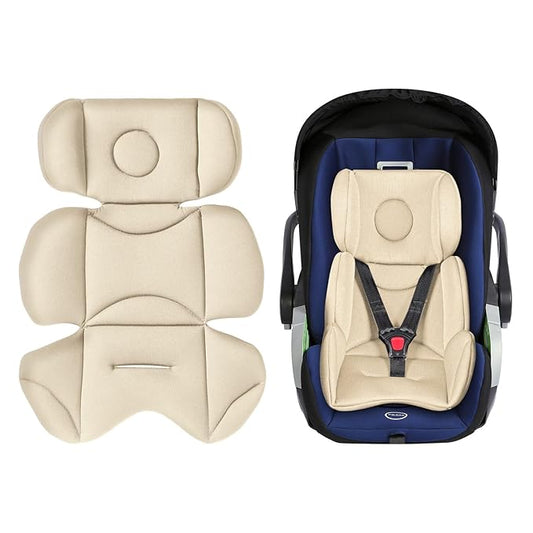 Infant Car Seat Insert – Breathable Head Support for Newborn to Toddler 0-3 Years, Soft Non-Sticky Baby Car Seat Cushion, Universal Carseat Insert Support for Stroller, Swing & Carrier