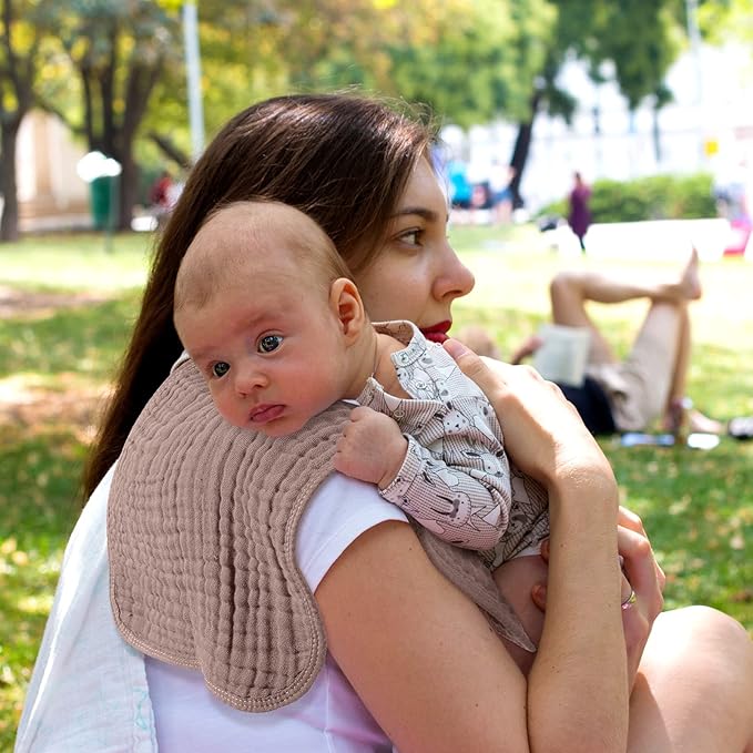 8 Packs Muslin Burp Cloths Large 20" x 10", 6 Layers Unisex Baby Absorbent 100% Cotton Burp Rags Colorful Muslin Washcloths for Baby Plain Soft Cotton Cloth for Babies Girls Boys(Modern Colors)