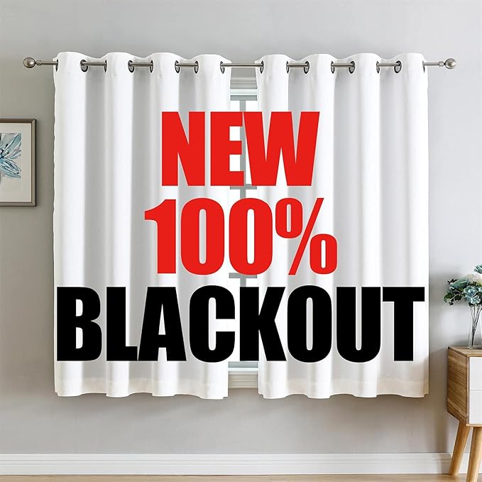 G2000 100% Blackout Curtains for Bedroom & Living Room - 63 Inch Length, White, Room Darkening, Grommet, Thermal Lined, Insulated, Light Blocking, Noise Reducing - 2 Panel Set