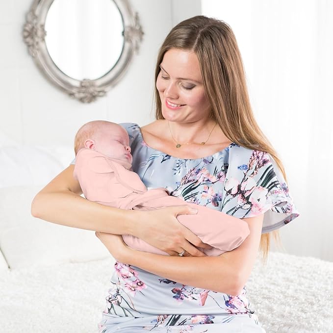 Mama Cheetah Baby Swaddle Blanket with Zipper, Newborn Swaddle Sack, Baby Swaddles Sleep Sack 0-3 Months, Baby Swaddle Wrap for Baby Girl