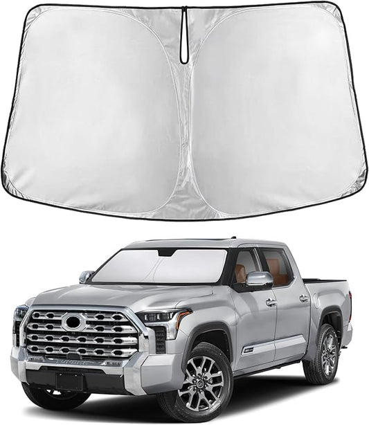 Econour Windshield Sunshade for Toyota Tundra 2022-2024 2025 2026, Sun Visor for Front Windshield & Window Sun Shade Cover, UV Heat Blocker & Protector, Car Accessories