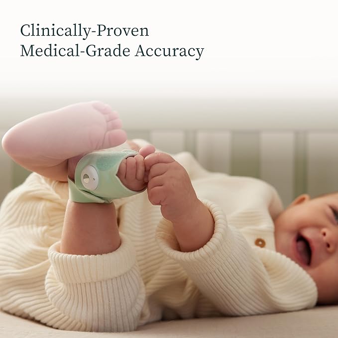 Owlet Dream Sock - FDA-Cleared Smart Baby Monitor - Track Live Pulse (Heart) Rate, Oxygen in Infants - Receive Notifications - Bedtime Blue