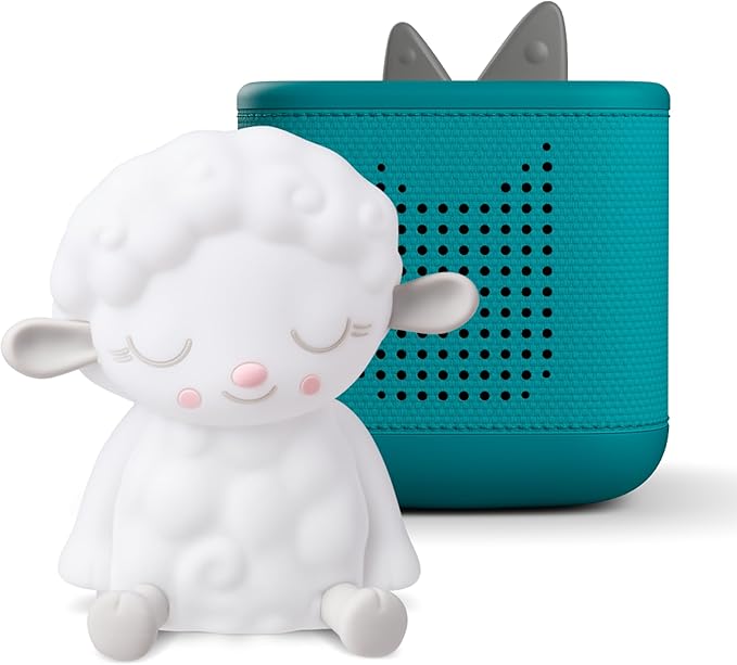 Toniebox 2 Audio Player Bundle for Kids 1+ with Sleepy Sheep Night Light - Tropical Teal