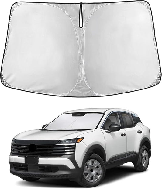 EcoNour Windshield Sunshade for Nissan Kicks 2025–2026 | Custom Fit Front Window Sun Shade | Blocks Harmful UV Rays & Reduces Heat | Foldable Sun Visor with Storage Pouch