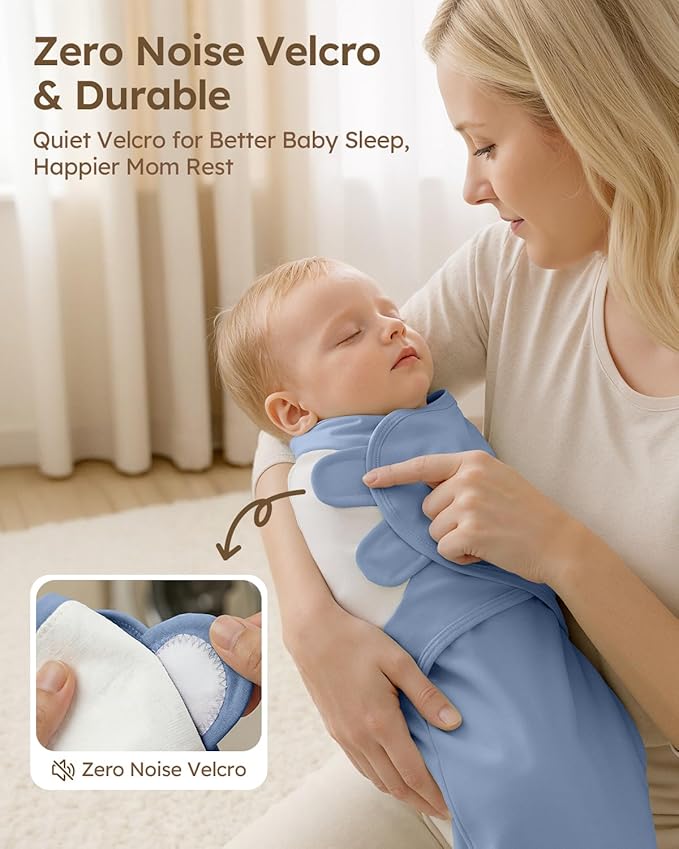 Yoofoss Baby Swaddle for Newborns 0–3 Months, Adjustable Soft & Breathable Swaddles,Noiseless Closure Swaddle Sleep Sack, Durable & Snug Fit
