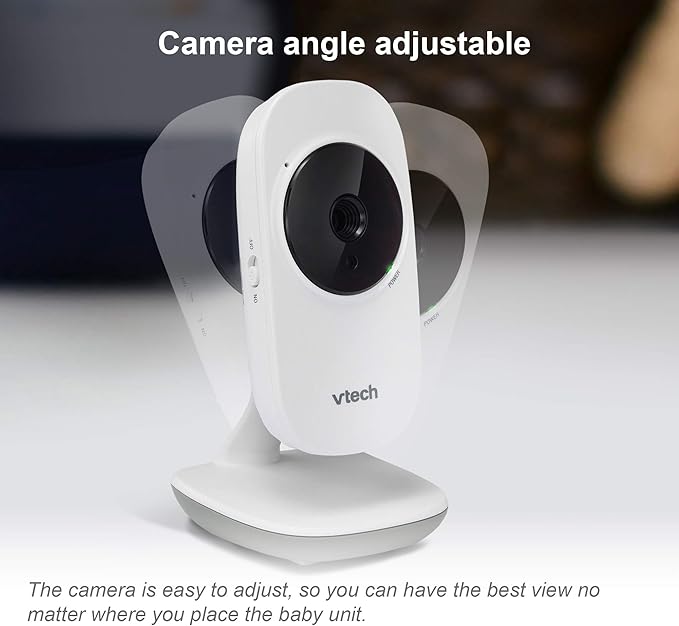 VTech [Upgraded] VM350-2 Baby Monitor, 5" Screen,2 Cameras,1000ft Range, Night Vision, 2-Way Audio, Lullabies, Secure Transmission No WiFi