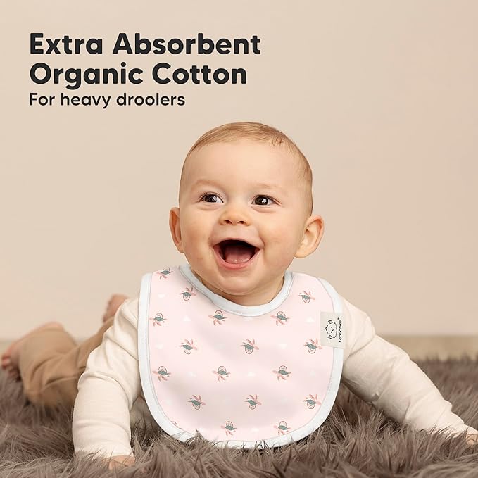8-Pack Organic Baby Bibs for Boys, Girls - Soft Cotton Drooling and Teething Bibs for Baby Girl & Boy, Extra Absorbent, Easy to Clean & Put On for Toddler, Newborn, Infant 0-24 Months (Marine Muse)