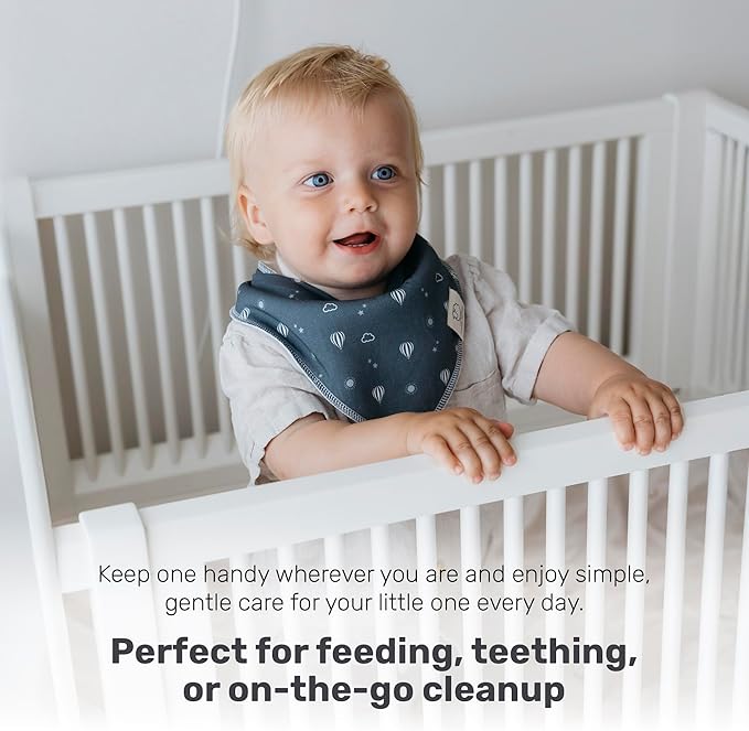 Lamb Babies Bandana Cotton Baby Bibs, Ultra Soft Stylish and Lightweight Absorbent Design for Milk Dribbles Burps and Spills