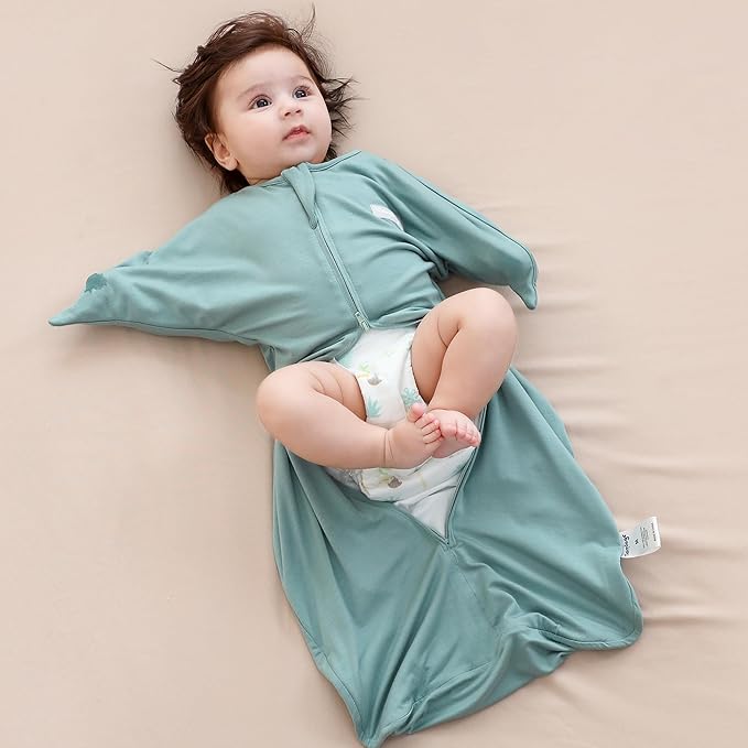 PuppyPaws Baby Sleep Sack 2-Pack Set, Transitional Swaddle, Swaddles for Newborns, 1.0 Tog Sleep Sack 3-6 Months, Wearable Blanket Baby with 2-Way Zipper