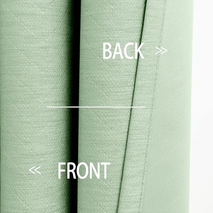 Treatmentex Green Curtains for Living Room 96" Long Geometric Window Drapes for Bedroom Light Green 2 Panel Drapes Grommet Top