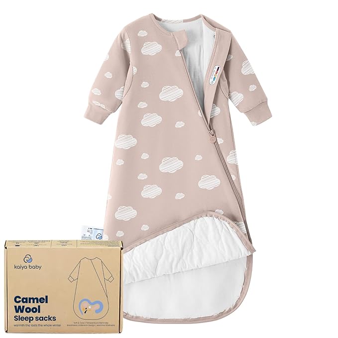 kaiya baby Unisex Sleeping Bag for Babies and Toddlers 1.0 Tog Sleep Sack 0-6 Months, Baby Sleep Sack, Newborn Sleep Sack, Wearable Blanket Baby, One Piece with Sleeves, Gifts for Baby, Pink
