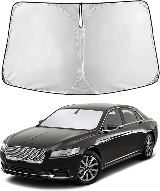 Econour Windshield Sunshade for Lincoln Continental 2017-2018 2019 2020, Sun Visor for Front Windshield & Window Sun Shade Cover, UV Heat Blocker & Protector, Car Accessories