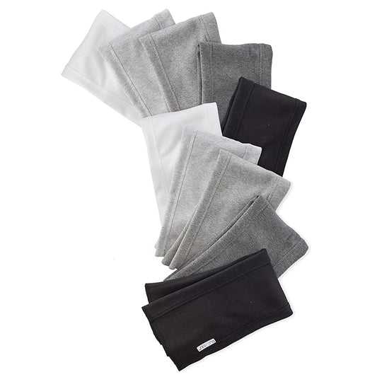 Butterblu Bailey 10-Pack Burp Cloths 100% Organic Cotton Knit for Newborn & Baby Boys & Girls, Stone Ombre Rainbow, One Size