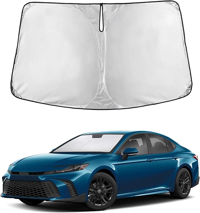 Econour Windshield Sunshade for Toyota Camry 2025 2026, Sun Visor for Front Windshield & Window Sun Shade Cover, UV Heat Blocker & Protector, Car Accessories