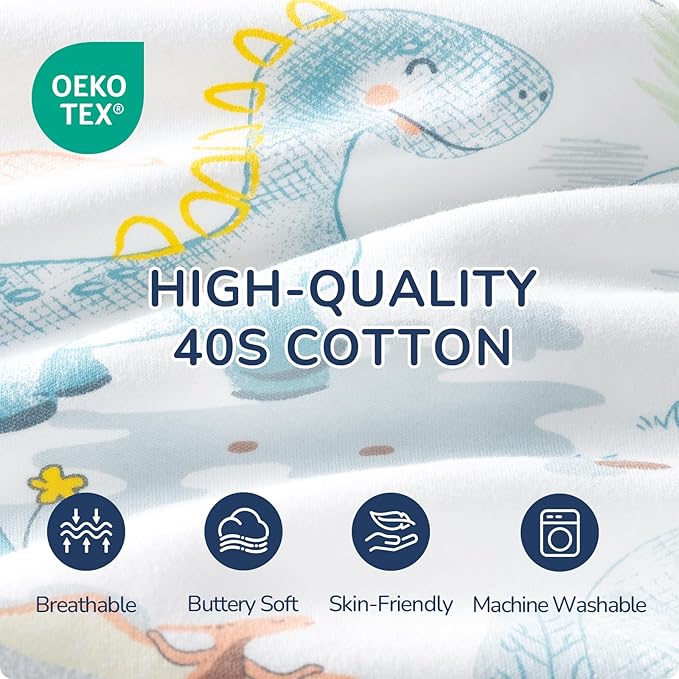 usbettas 1.0 Tog 2.5 Tog Baby Sleep Sack, 100% Cotton Baby Sleeping Bag 3-24M, 2-Way Zipper Baby Wearable Blanket