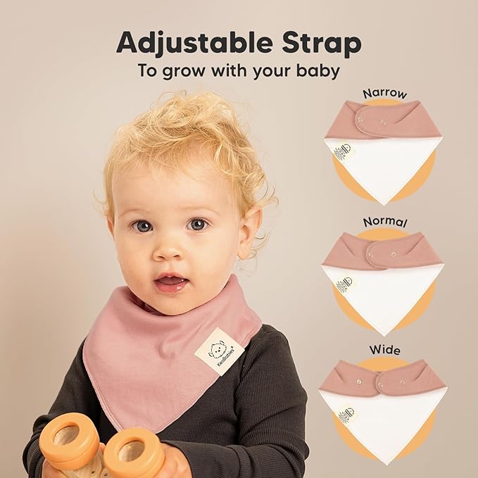 KeaBabies 8-Pack Organic Baby Bandana Bibs for Girls - Super Absorbent Triangle Baby Bibs for Drooling and Teething Infant, 100% Cotton Extra Soft for Newborn, Infant 0-36 Months (Butterflies)