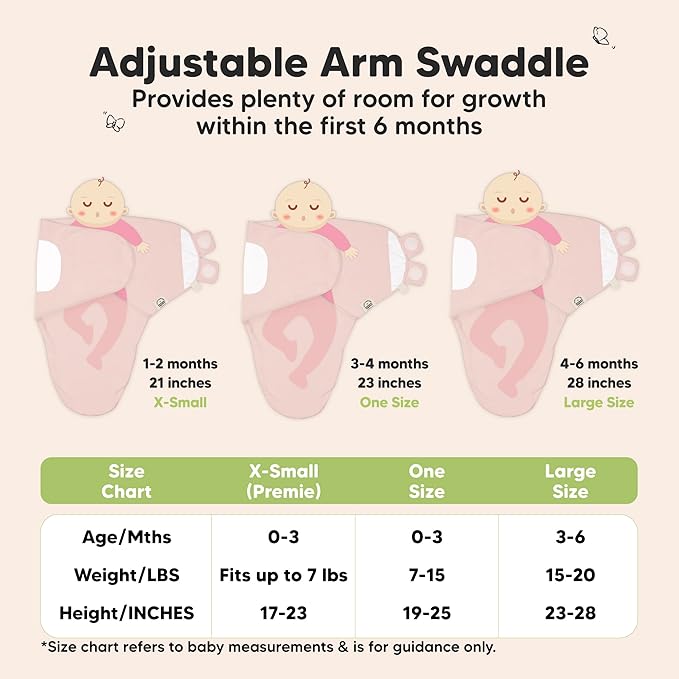 3-Pack Organic Baby Swaddle Sleep Sacks - Swaddles for Newborns, Infant 0-3 Months, Baby Girls, Boys, Soft & Snug Newborn Sleep Sack, Nursery Swaddling Blankets (Mellow)
