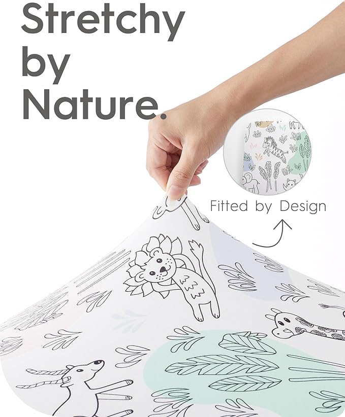 TotBasic Premium Soft boy Crib Sheets, Ultra Breathable Crib Fitted Sheet, Super Stretchy Baby Bed Sheets 28''x52''x9'' Extra Deep Pocket