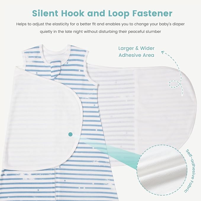 LILBESTIE Baby Swaddle Sleep Sack, 1.0 Tog New-Parent-Friendly Swaddle for Newborns & infant 6-12 Months Baby Wearable Blanket Reduce Startle Reflex, Newborn Boys Girls Registry Essentials