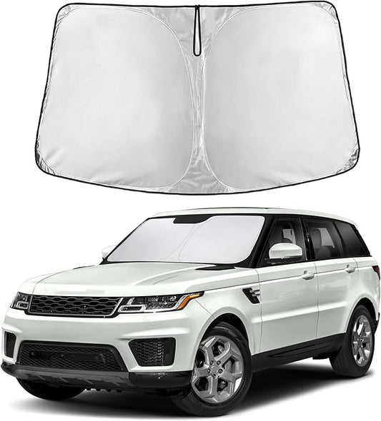 EcoNour Windshield Sun Shade Compatible for Land Rover Range Rover Sport 2014-2022 Front Window Sunshade Foldable Sun Visor UV & Heat Blocking Protection