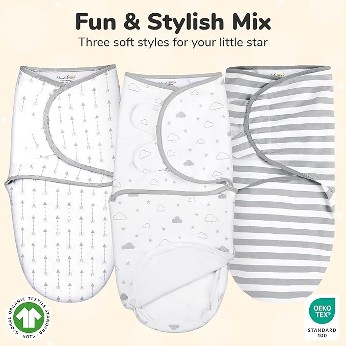 Mama Cheetah Baby Swaddle Blanket with Zipper, Newborn Swaddle Sack, Baby Swaddles Sleep Sack 4-7 lbs, Baby Swaddle Wrap for Baby Boy & Baby Girl, 3-Pack