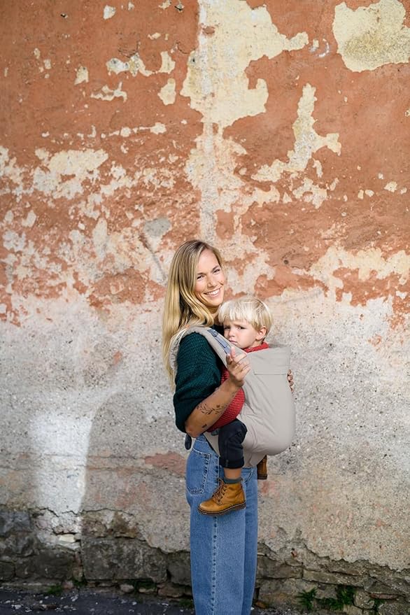 Beco Toddler Carrier (20-60 lbs) with Extra Wide Seat, 100% Cotton - Front-Carry & Backpack Style - Lightweight & Ergonomic Sling Carrier for Children from 18months - Ecru