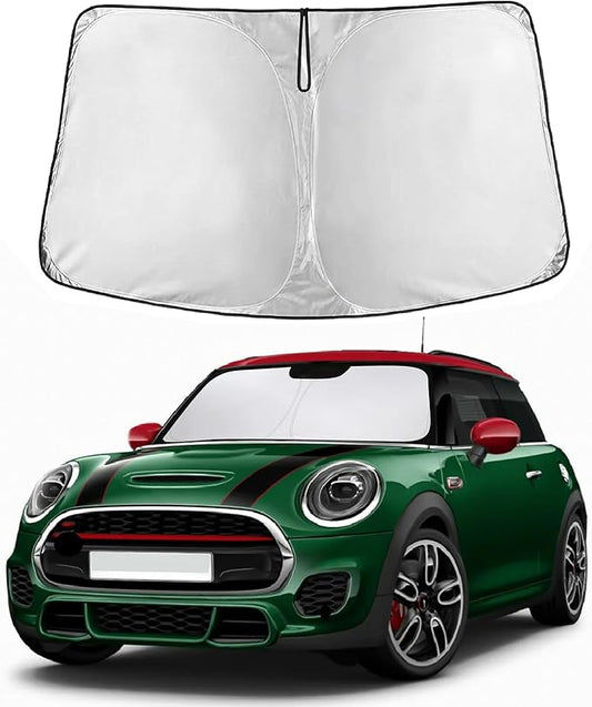 Econour Windshield Sunshade for Mini Cooper F55 2014-2022 2023 2024, Sun Visor for Front Windshield & Window Sun Shade Cover, UV Heat Blocker & Protector, Car Accessories