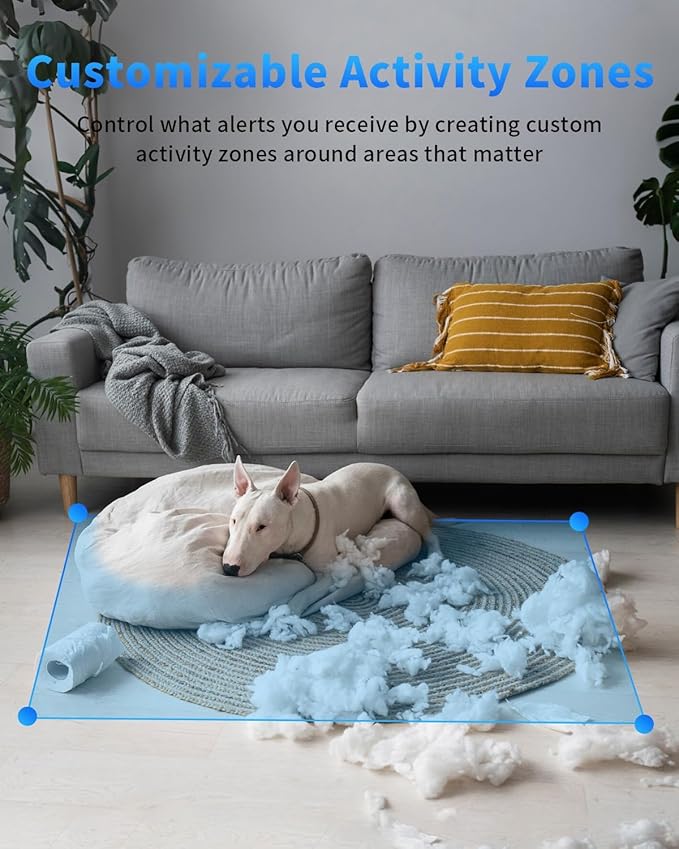 5G/2.4G Cameras for Home Security - 2K Home Cameras Indoor with AI Motion Detection, Night Vision, 2-Way Audio for/Pet/Dog/Cat/Baby Monitor, 24/7 SD Recording with Phone App, 2PCS