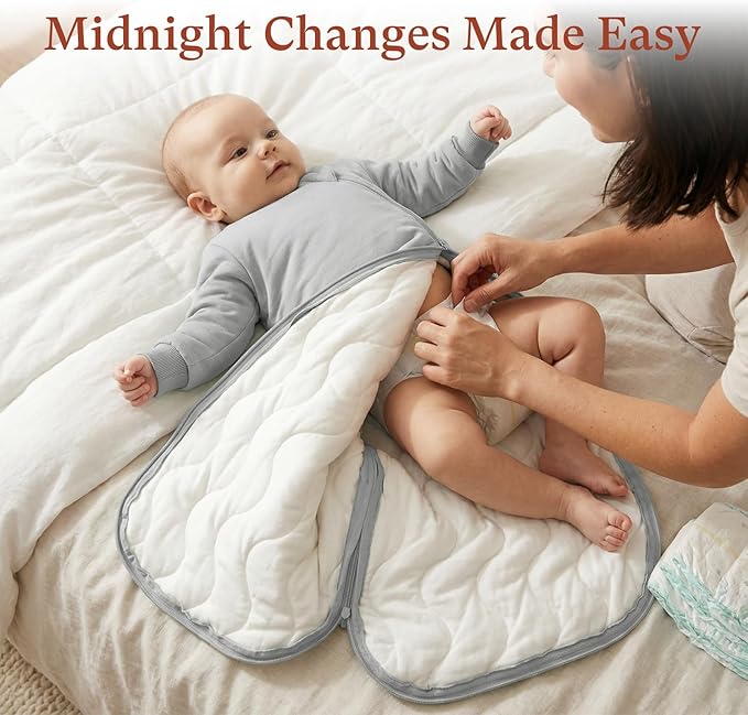 littogoose Baby Sleep Sack 1.0 TOG, Long Sleeve Wearable Blanket Soft Infants Sleeping Sack Boy Girl for 3-6 Months 2T-4T