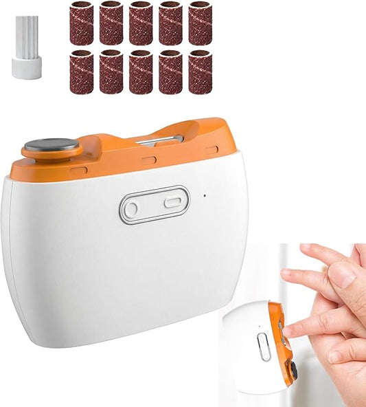 Upgraded 3-in-1 Electric Nail Clipper & Polisher - Automatic Nail Trimmer with LED Light, 2 Speeds, Type-C Charging & Storage Box, Safe for Baby, Seniors & Adults