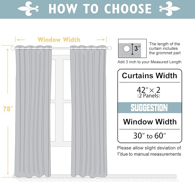 ChrisDowa 100% Blackout Curtains 78 inch Long for Bedroom with Black Liner, 2 Thick Layers Total Blackout Thermal Insulated Grommet Window Curtains 2 Panels Set (Beige, 42 x 78 Inch)