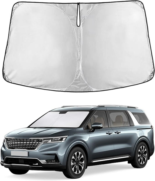 Econour Windshield Sunshade for Kia Carnival/Sedona 2015-2019 2020 2021, Sun Visor for Front Windshield & Window Sun Shade Cover, UV Heat Blocker & Protector, Car Accessories