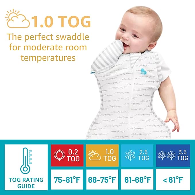 Love to Dream Swaddle UP Transition Bag, Patented Zip-Off Wings, Gently Help Baby Safely Transition from Being Swaddled to arms Free Before Rolling Over, Gray, Large, 19-24 lbs