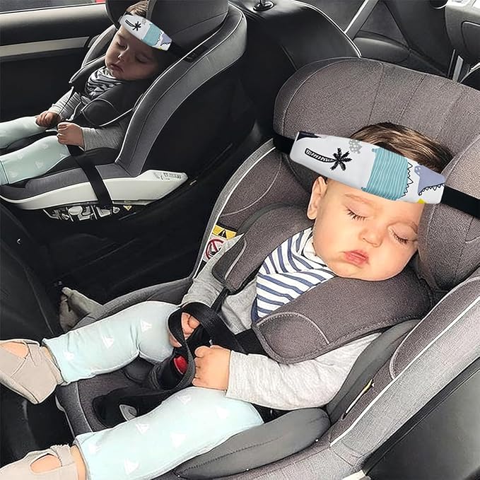 3 Pcs Baby Head Support for Car Seat Stroller Seat Neck Relief Head Band Straps Headrest for Toddler Kids Children Child Baby Infant Sleeping Traveling(White and Grey)
