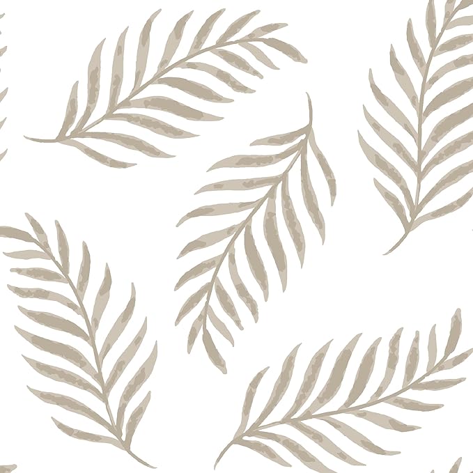 Lambs & Ivy Signature Taupe Leaves Print Organic Cotton Fitted Crib Sheet