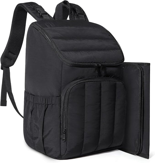 BAGSMART Diaper Bag Backpack, Large Baby Diaper Bag, Quilted Puffy Baby Bag for Mom with Quick-access Insulated Pockets, Lightweight Versatile Travel Backpack