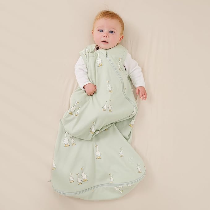 Ecolino Organic Cotton Baby Sleep Sack - 2-Way Zipper Baby Wearable Blanket - Infant Sleeping Bag Sack - 6-18 Months - Goose