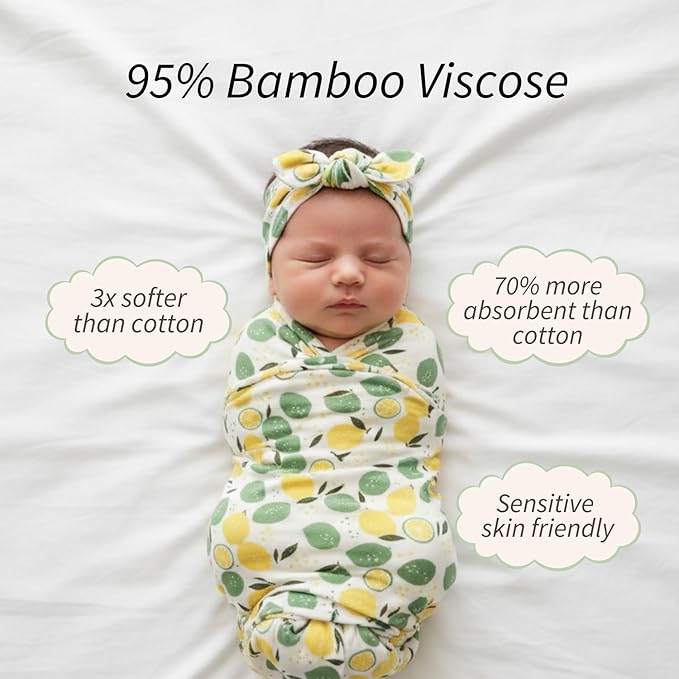Swaddles for Newborns Baby Blanket Set Ultra-Soft 95% Bamboo Viscose Baby Swaddle for 0-3 Months | Newborn Essentials Must Haves Bamboo Viscose Swaddle Blankets